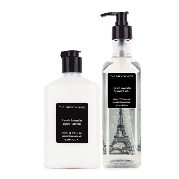 The French Note Shower Gel and Moisturizing Summer Body Lotion | Bath Care Duo